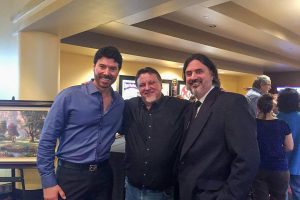 Benjamin Dane with Pat Kinkade and Andrew Librizzi at the Kinkade premiere of “Beyond The Farthest Star."