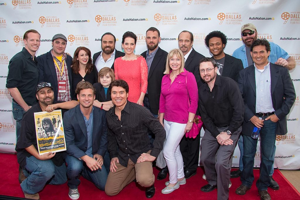 Red carpet shot of the cast, crew and directors of “Kill or Be Killed” at the Dallas International Film Festival.